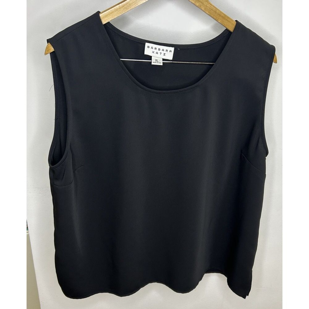 Barbara‎ Katz  Sleeveless Tank Top Black Women's Size XL